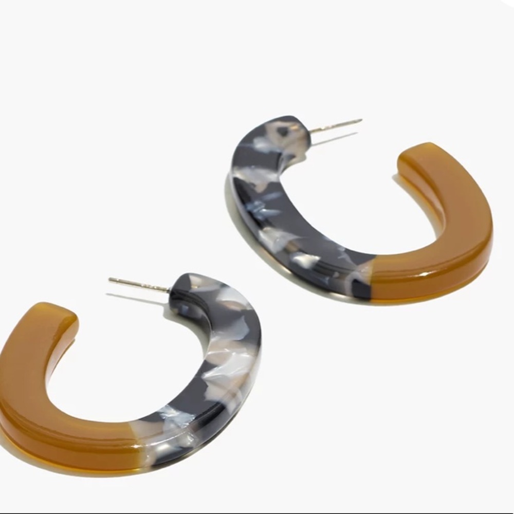 SOLD ❌Madewell Resin Oval Hoop Earrings